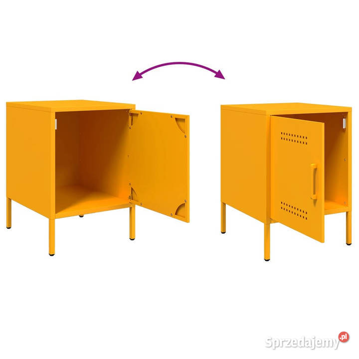 Szafka nocna musztardowa 36x39x505 stal WM842916 Warszawa