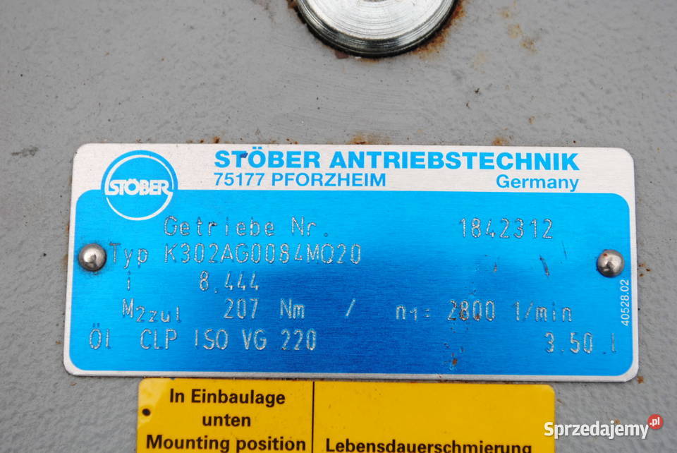 Przekładniareduktor kątowa Przełożenie 18444 Kargowa