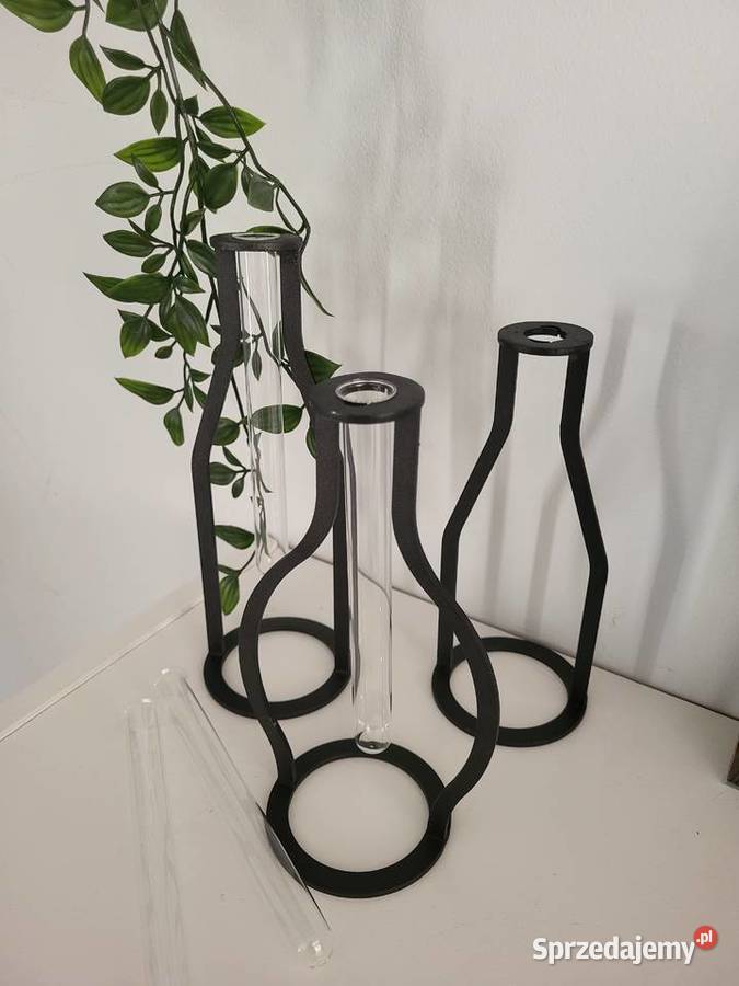 Wazoniki na trawe pampasową w metalowej ramie 3 Żyrardów