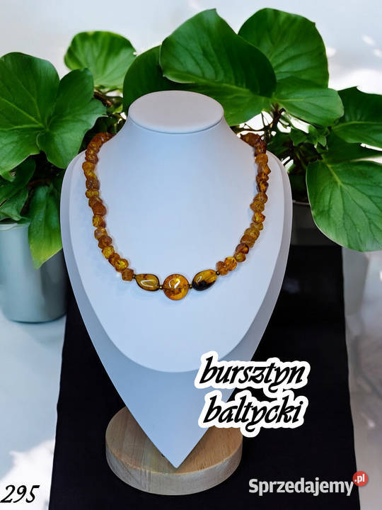 Korale z bursztynu bursztyn bałtycki ciosanka Warszawa