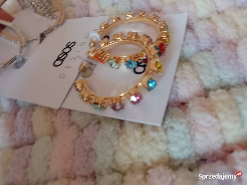 ASOS Bogato zdobione kolczyki wieczorowe koła Dla kobiet Kraków sprzedam