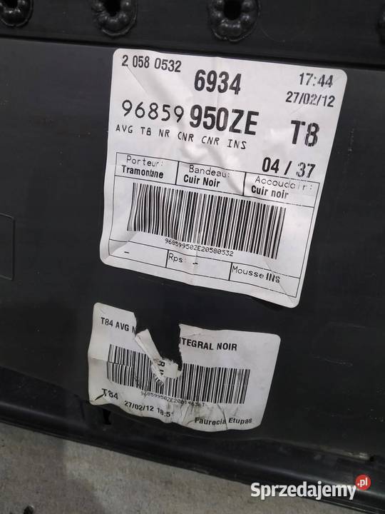 TAPICERKA BOCZEK LEWY PRAWY PRZÓD KPL SKÓRA osobowe