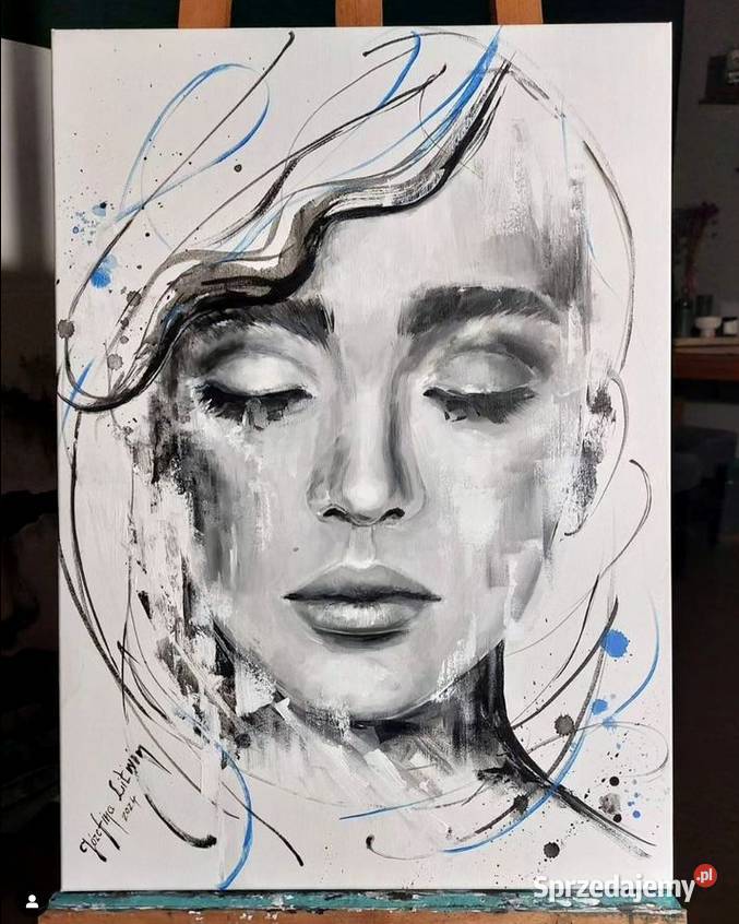 Obraz twarz kobieta abstrakcja portret Warszawa sprzedam