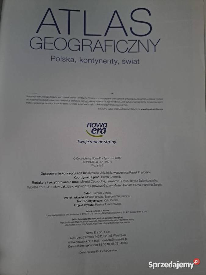 Atlas geograficzny atlas, tablice, wzory wielkopolskie Września