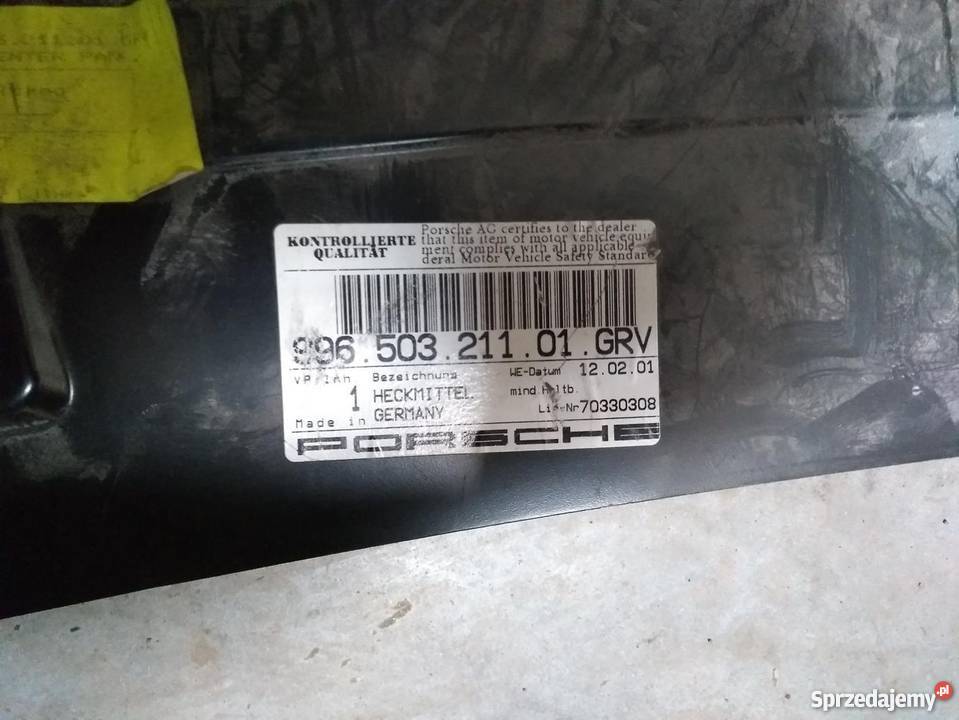 PORSCHE 996 tylny panel środkowy części blacharskie