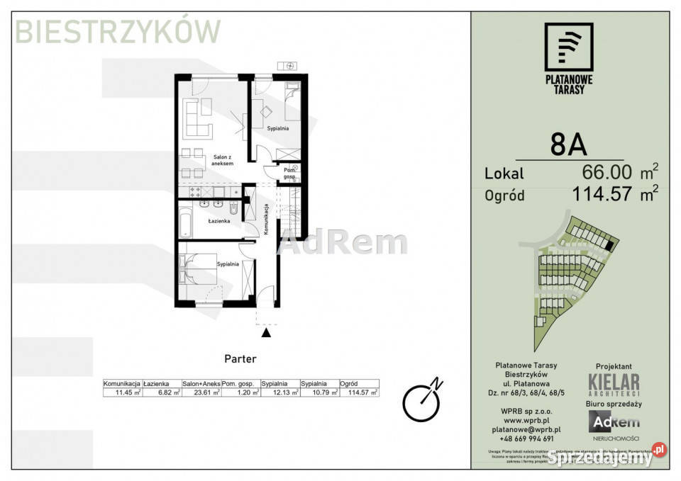 sprzedaży mieszkania Biestrzyków Platanowa 66m2