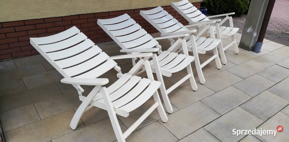 Krzesło ogrodowe leżak regulowany drewniany mazowieckie Garwolin