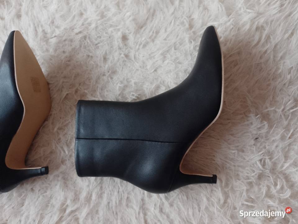 4142 Czarne Botki wieczorowe z Londynu Top 26.4cm Kozaki sprzedam