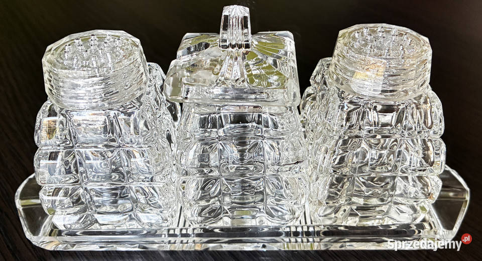 Zestaw do przypraw z kryształu ołowiowego Łódź sprzedam