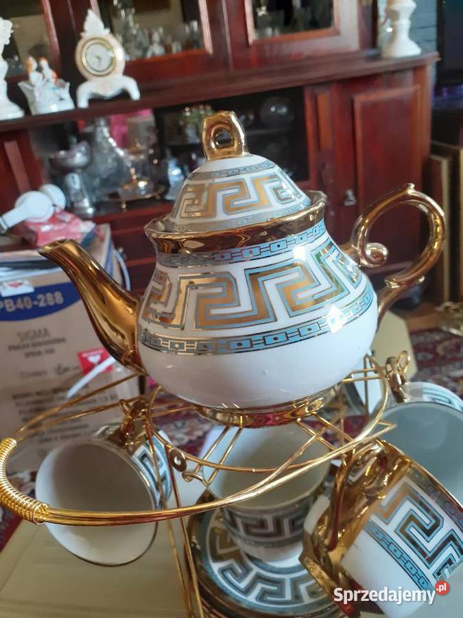 Serwis w złotym koszyczku na 5 Osób inny kolor Warszawa