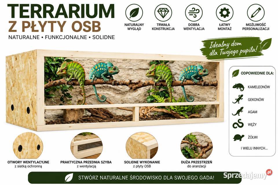 Terrarium z płyty OSB 150x60x60 Pięczkowo