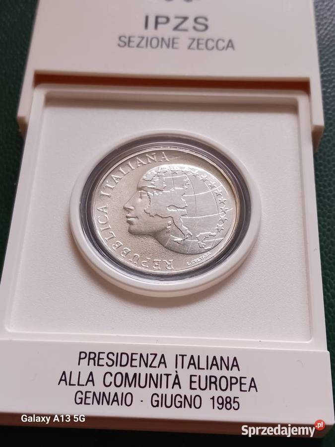 500 Lirów Włochy 1985 rPrezydencja Włoch w Konin