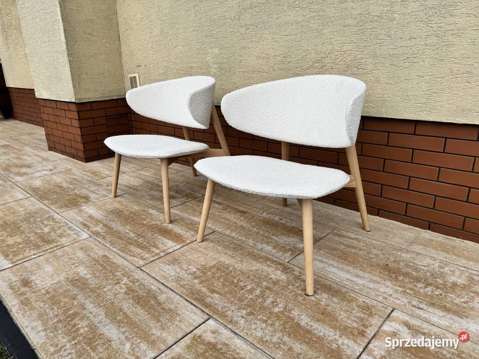 Fotel nowoczesny design boucle fotele krzesła Sulbiny