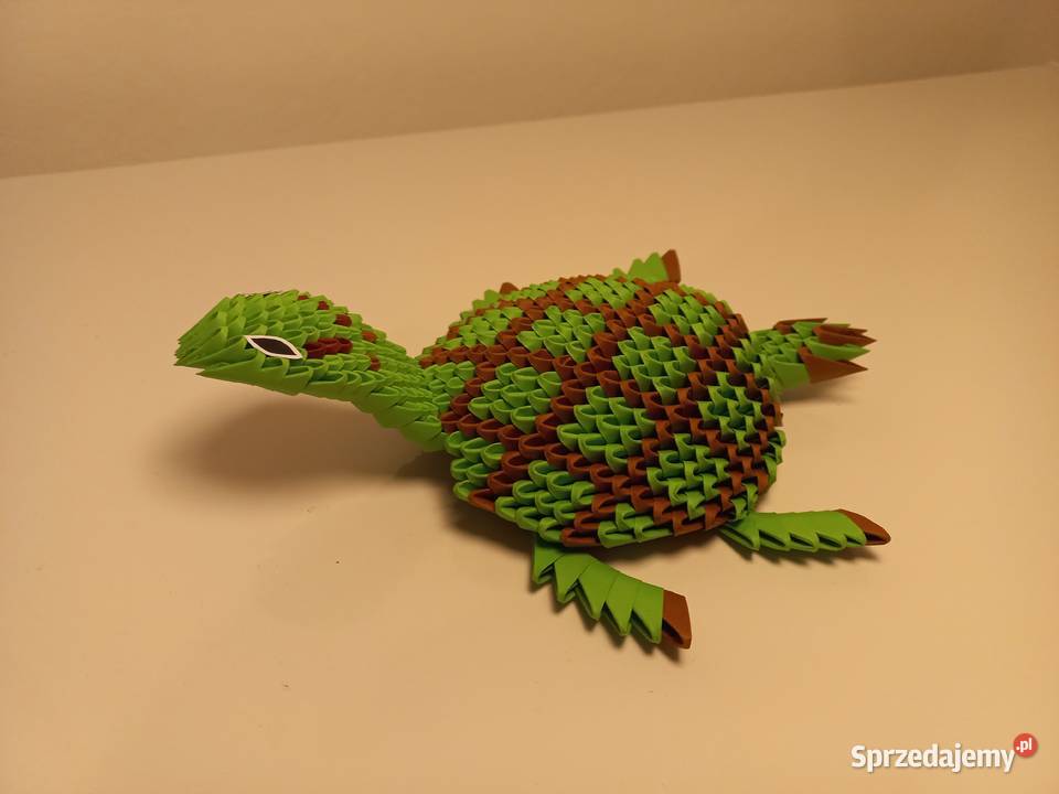 Duży żółw gad zwierzę handmade rękodzieło Puławy