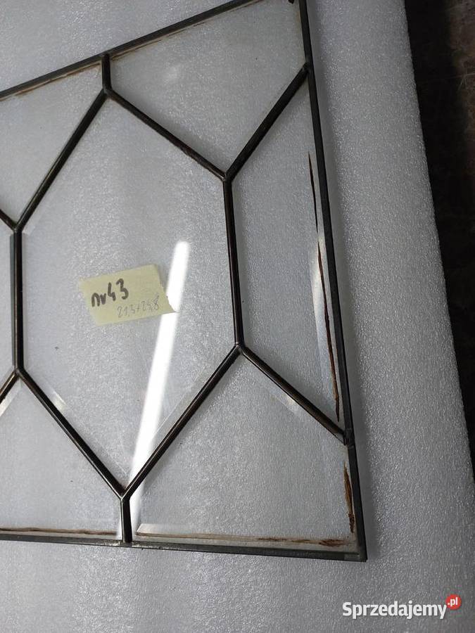 43 Witraż frontu starego zegara szafki szkło