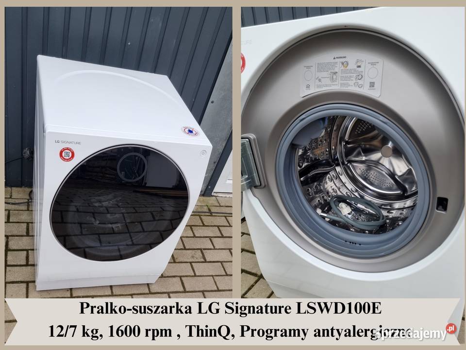 Pralkosuszarka LG Signature 127 Autodozowanie wolnostojące dolnośląskie Wrocław
