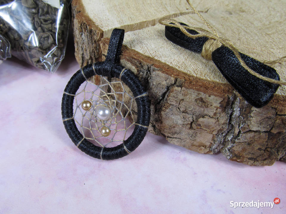Naszyjnik wisiorek łapacz snów czarny eko Katowice