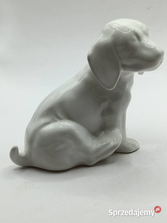 Figurka pies biała porcelana VINTAGE PEREIRAS Porcelana i szkło Zamość sprzedam