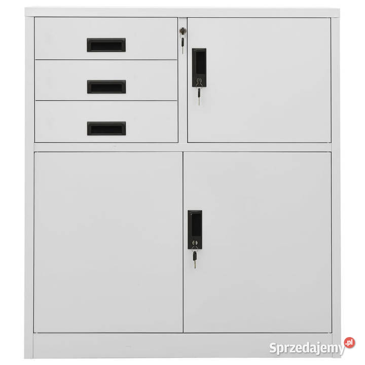 Szafka biurowa jasnoszara 90x40x102 stalowa Warszawa