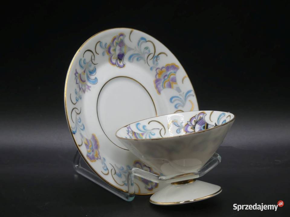 Zjawiskowy komplet do mokki art deco Tułowice Poznań sprzedam