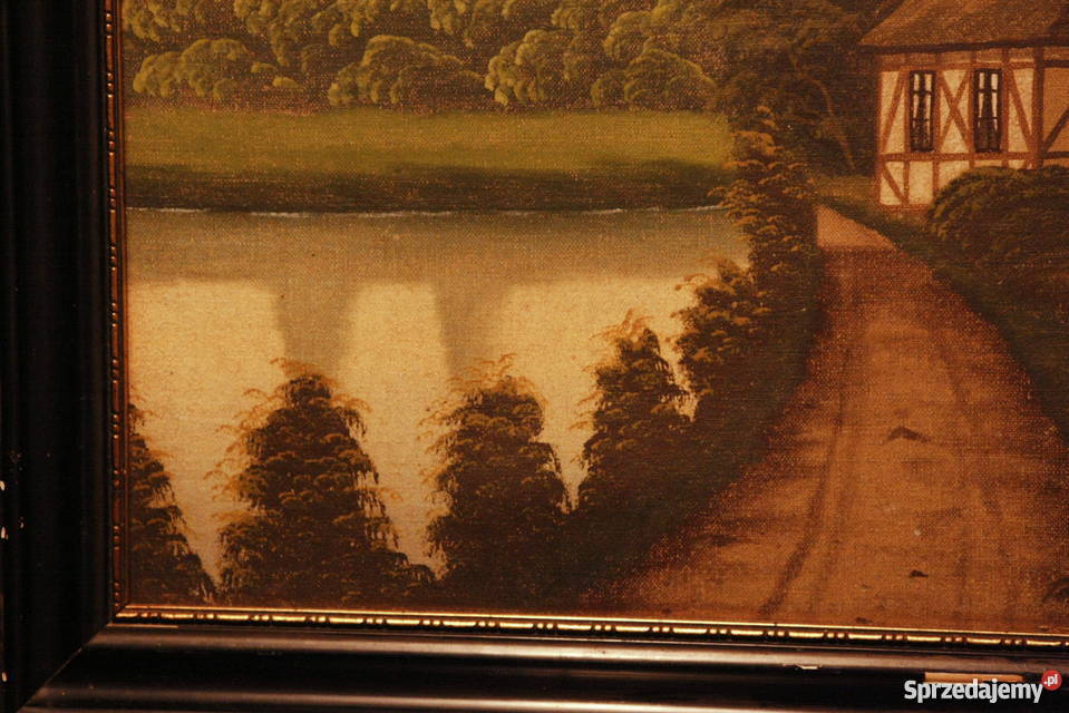 Charles Selmer z 1933 r Stary obraz malowany na Wałcz