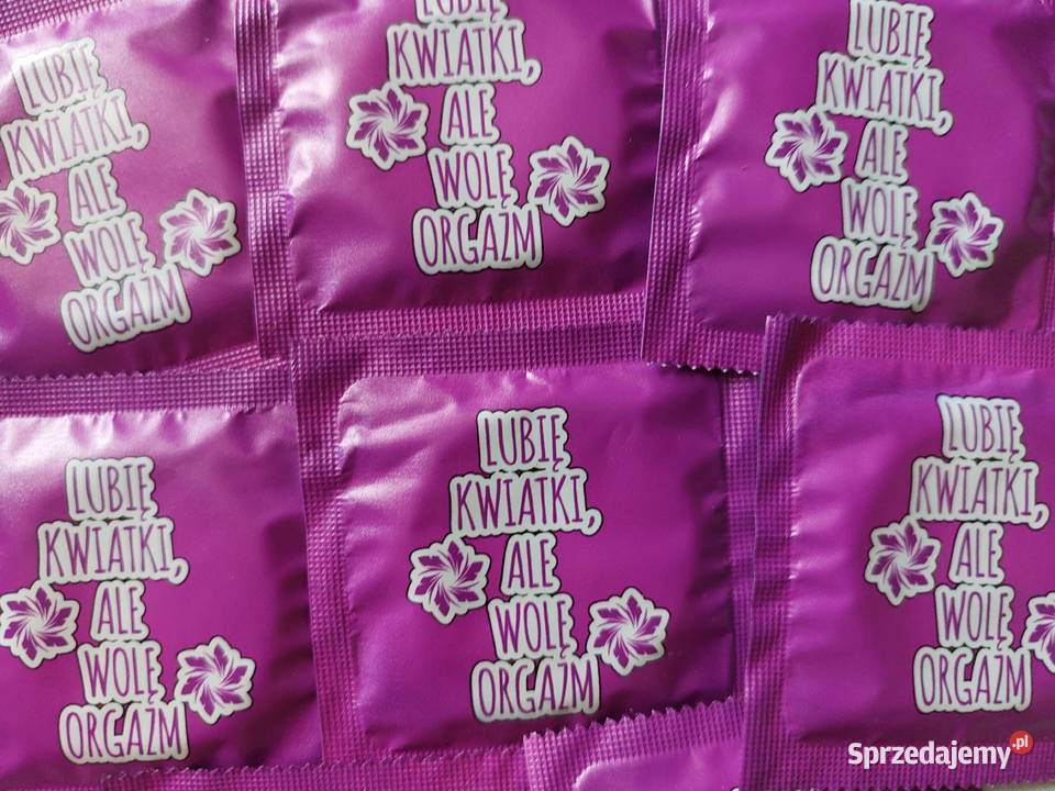 LUBIĘ KWIATKI prezerwatywa z nadrukiem Gliwice