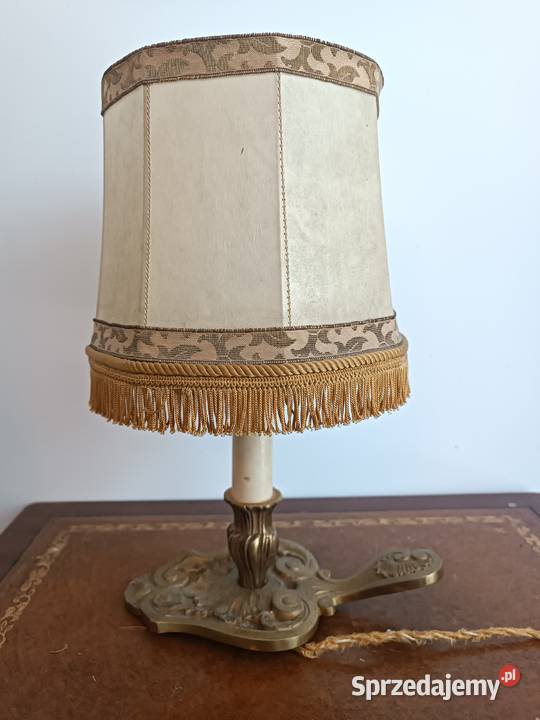 Lampa nocna brąz Lucien Gau Paris Antyki Budzyń