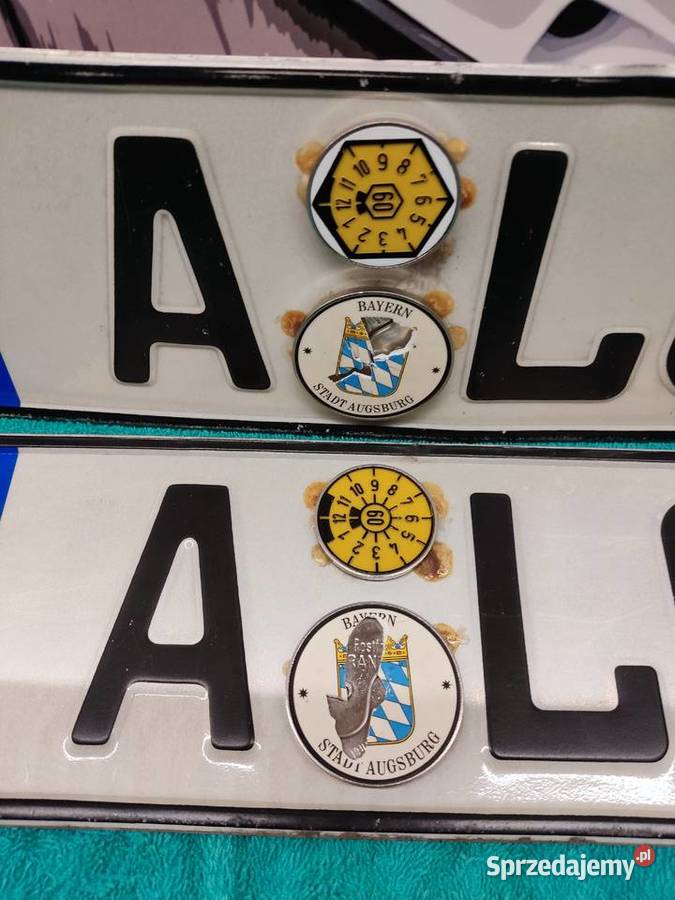 Tablica rejestracyjna Niemcy 2 sztuki ALC686 Antyki, Sztuka, Kolekcje