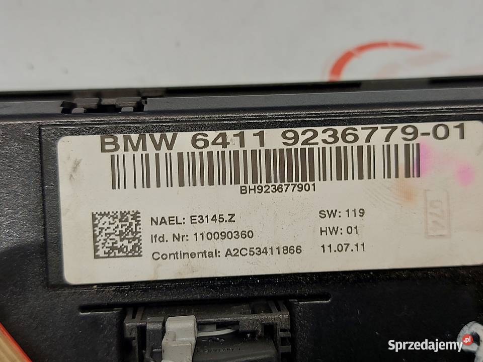 BMW 1 E82 11r panel klimatyzacji 9236779 Kielce