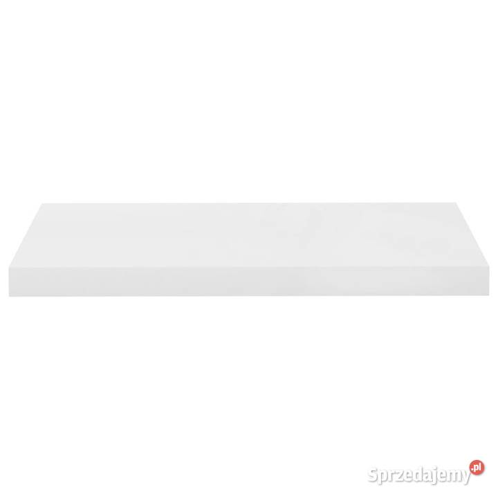 Półki ścienne 4 wysoki połysk białe 60x235x38