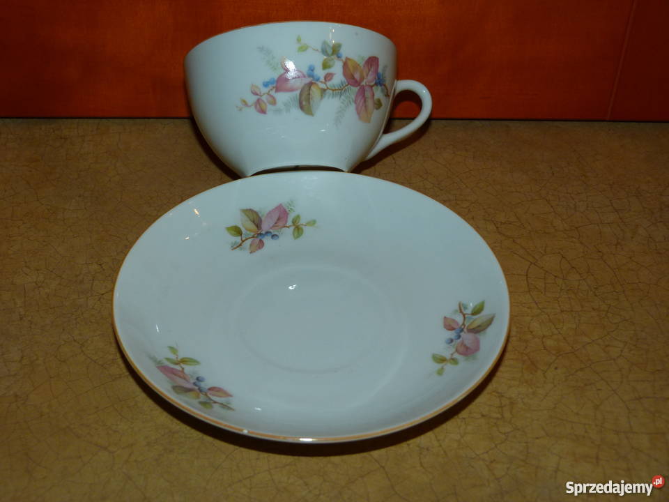 Filiżanka z talerzykiem stara porcelana KOLMAR Bydgoszcz