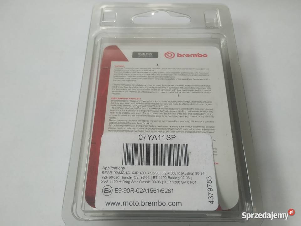 KLOCKI HAMULCOWE BREMBO 07YA11 SP BT 1100 FJ Zabrze