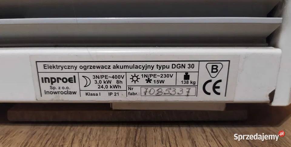 Elektryczny grzejnik akumulacyjny dynamiczny 3kW Zielona Góra