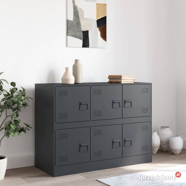 Szafka boczna antracytowa 99x39x73 stal WM841795 Warszawa