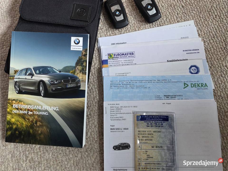 BMW 320d ACC HeadUp Kamera Asystenci Grzana Warszawa sprzedam