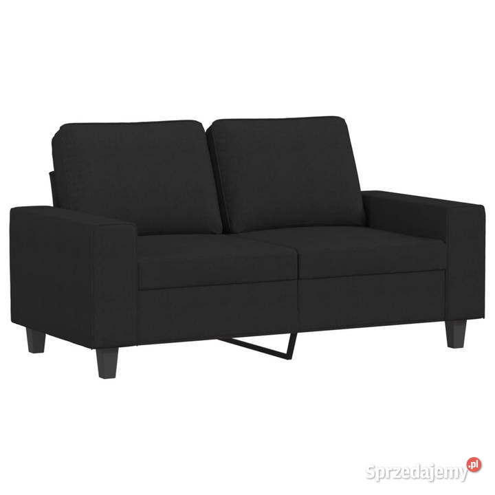 Sofa 2osobowa czarna 120 tapicerowana tkaniną Sofy i kanapy Warszawa