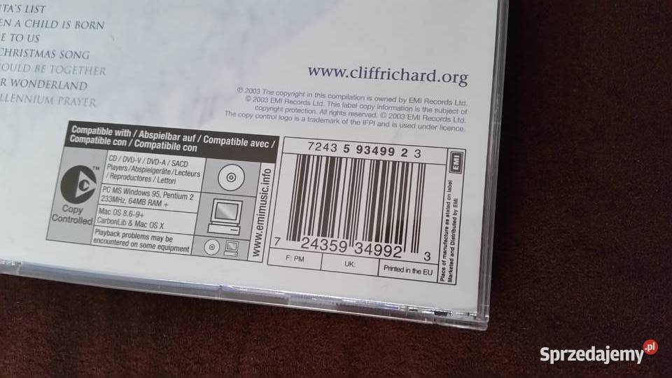 CLIFF RICHARD Cliff At Christmas 2003 EMI CD Puławy