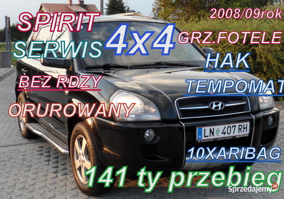 Hyundai Tucson 4x4 20 Spirit Przebieg 141 tempomat Nowe Brzesko