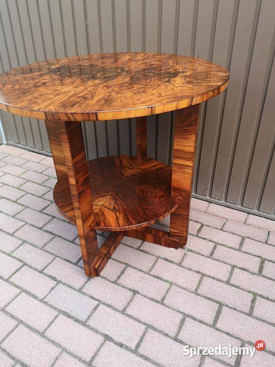 Stolik Stół ArtDeco Unikat Orzech 80 Politura Swarzędz