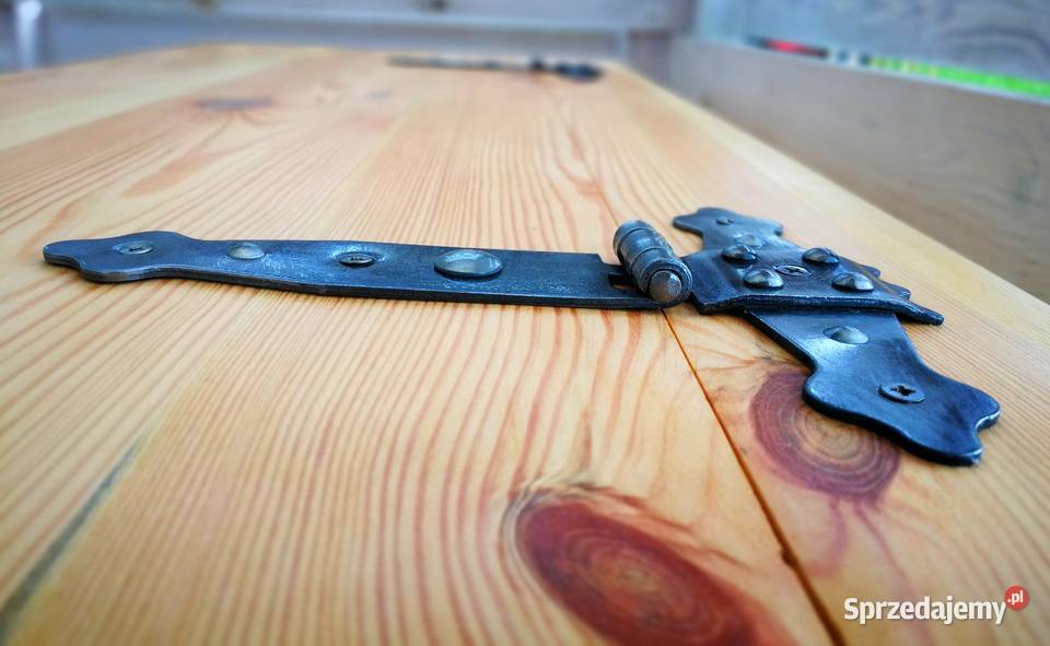 Rustykalna wiejska skrzynia kufer siedzisko 40cm
