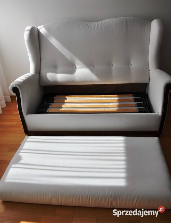 Sofa 2 os z funkcją rozkładania i puf RADPOL 104cm Dom i Ogród Płock