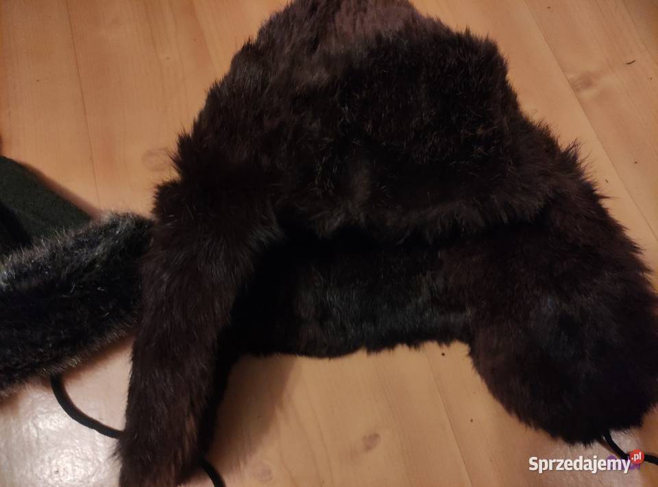 Czapka zimowa uszatka z królika Łódź