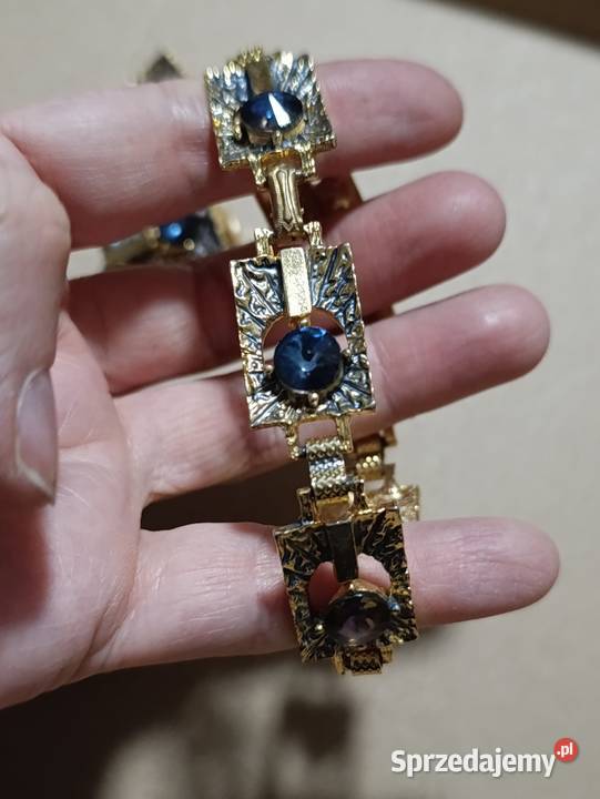 zestaw komplet naszyjnik bransoletka klipsy sprzedam