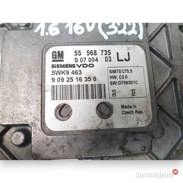 STEROWNIK SILNIKA Opel Astra J 16 16V 55568735 Chełm