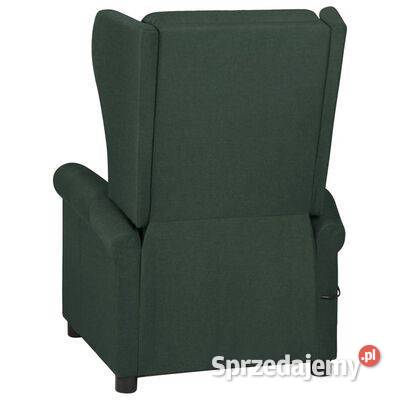 vidaXL Fotel masujący ciemnozielony obity Warszawa