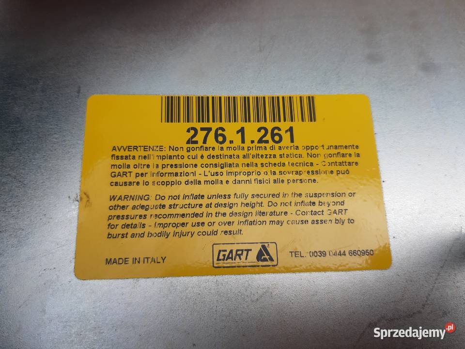 PODUSZKA MIECH ZAWIESZENIA GART D276DR 2761261 Bieleń