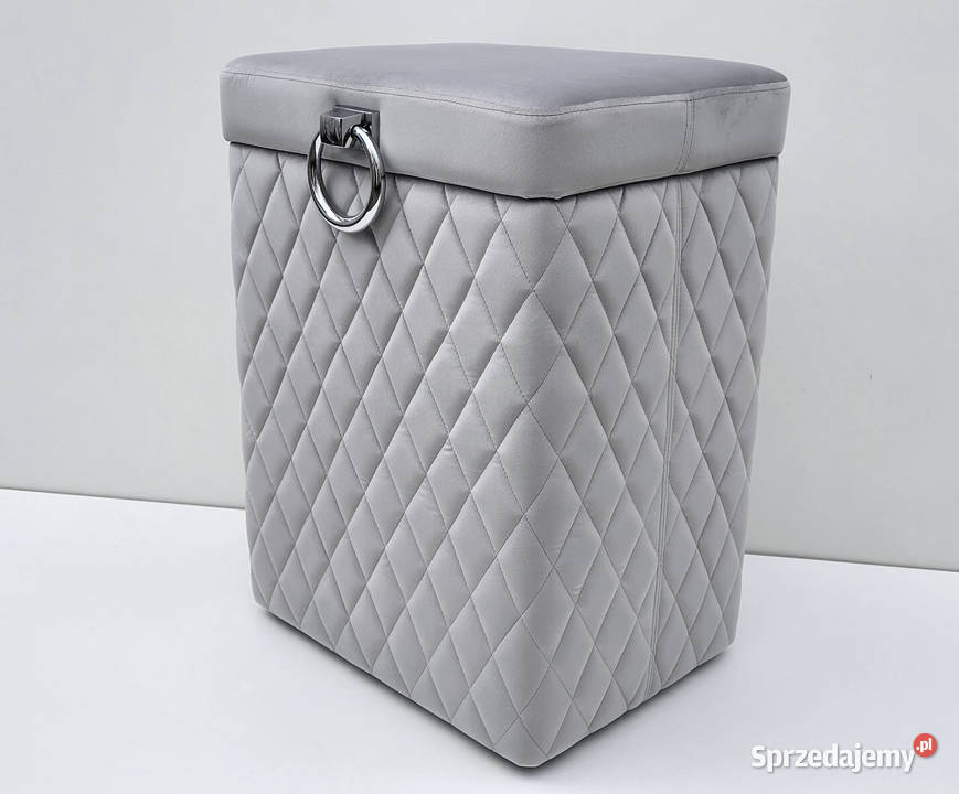 Kufer kosz na pranie bieliźniak Glamour Szary Poznań