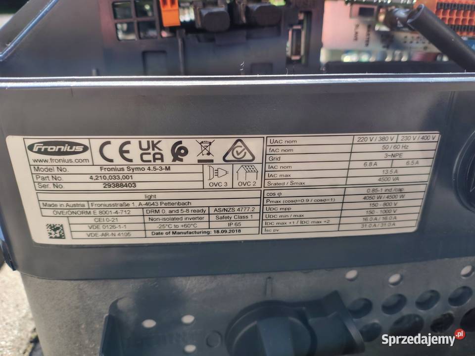 Uszkodzony Falownik Fronius Symo 453M Na Baranów