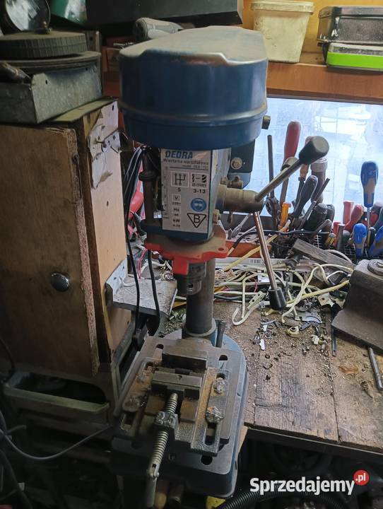 Wiertarka stołowa DEDRA stara produkcja imadło Wałbrzych