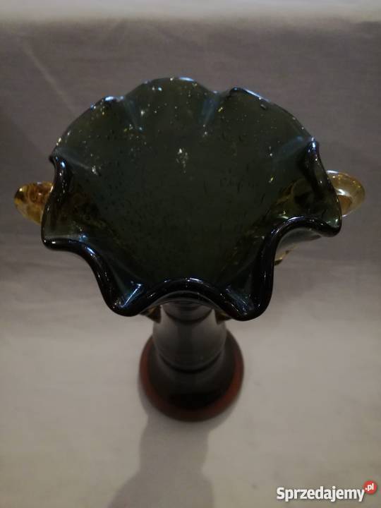 Wazon szkło artystyczne ręcznie formowane Polska Kraków